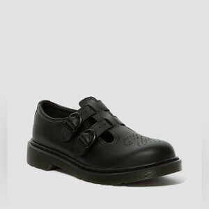 Youth 8065 Black Leather Mary Jane Shoes Size 5